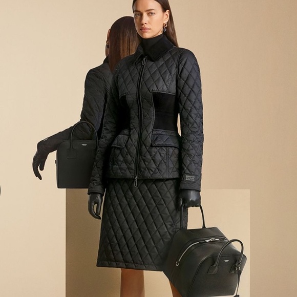 Burberry Dresses & Skirts - Burberry Quilted A-Line Skirt in Navy Blue